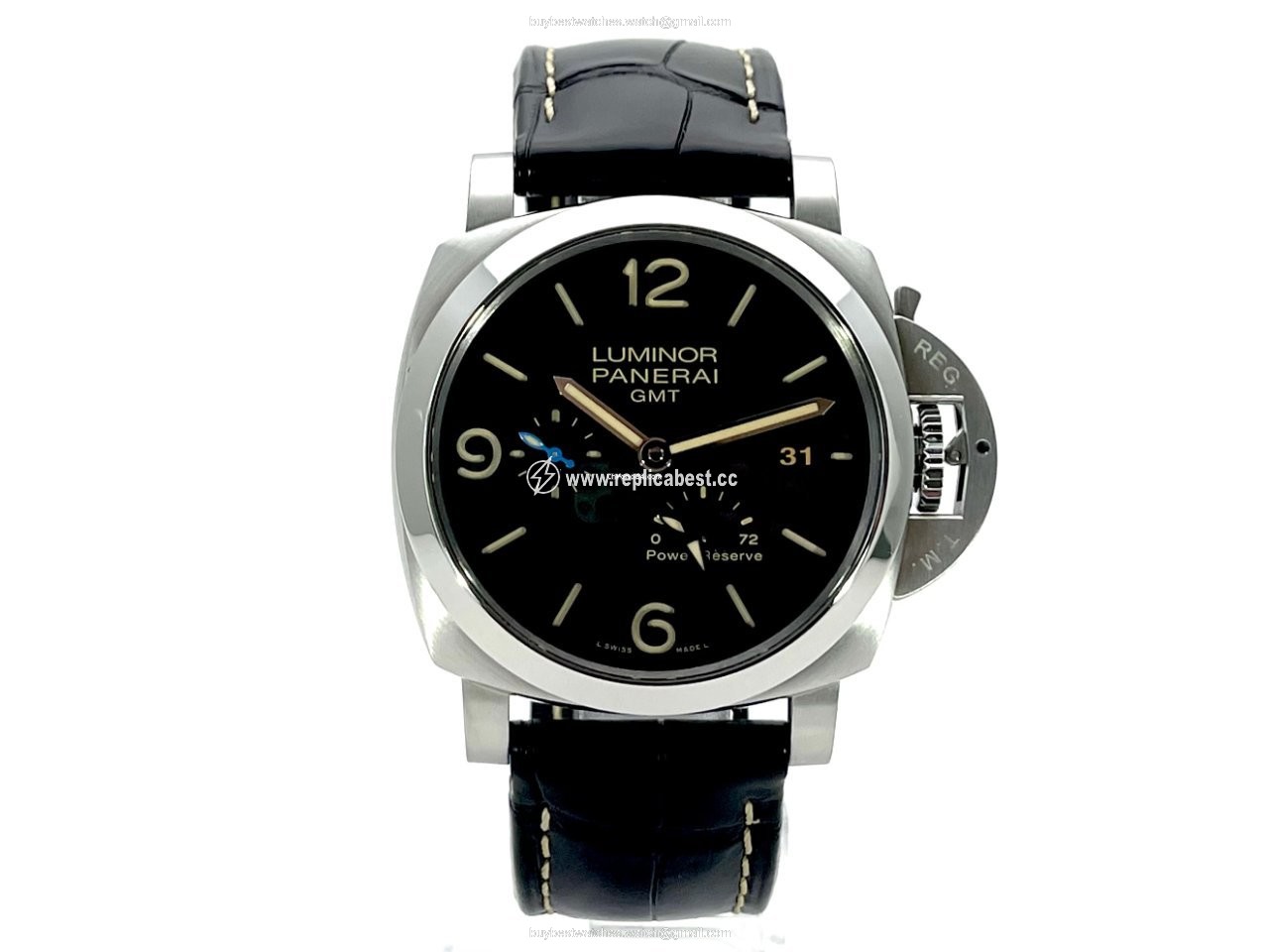 Panerai Luminor 1950 3 Days GMT Power Reserve Automatic Mens watch Unisex Automatic Steel PAM01321 PAM1321