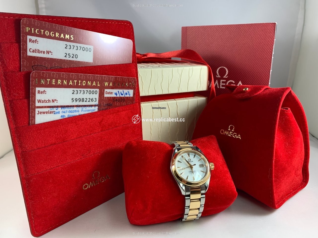 Omega Seamaster Aqua Terra Womens watch Automatic Gold Steel 2373.70.00