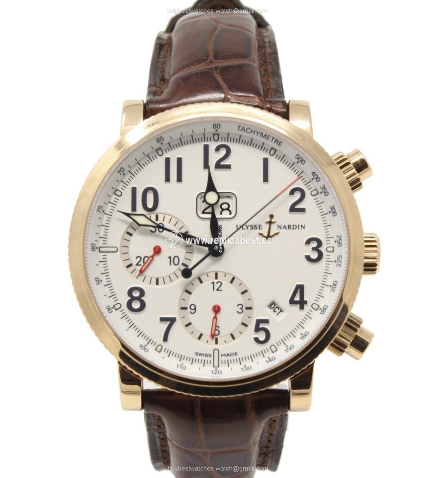 Ulysse Nardin Marine Chronograph Mens watch Unisex Automatic Rose gold 516-22