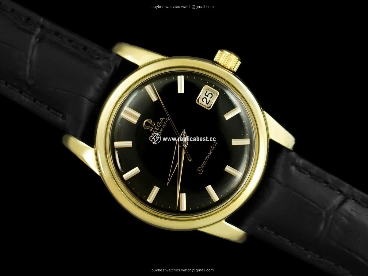 Omega Seamaster Mens watch Unisex Manual winding Gold Steel 8264