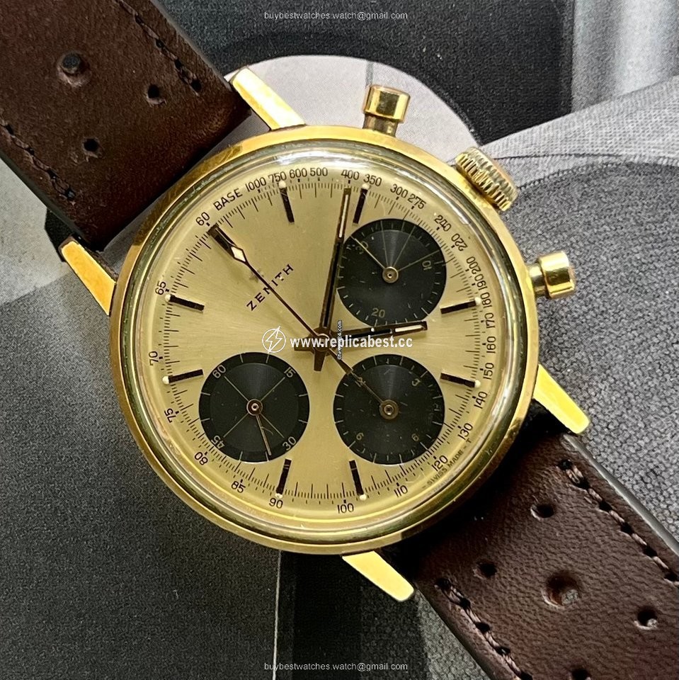 Zenith Mens watch Unisex Manual winding Gold Steel 146-HP