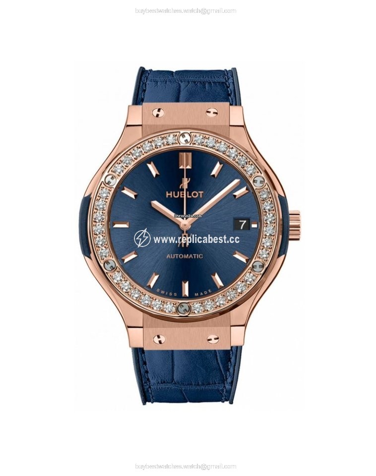 Hublot Classic Fusion Blue Mens watch Unisex Automatic Rose gold 565.OX.7180.RX.1204