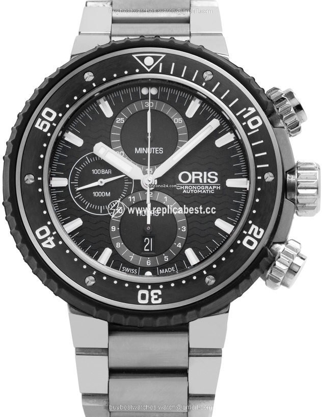 Oris ProDiver Chronograph Mens watch Unisex Automatic Titanium 01 774 7727 7154-SET