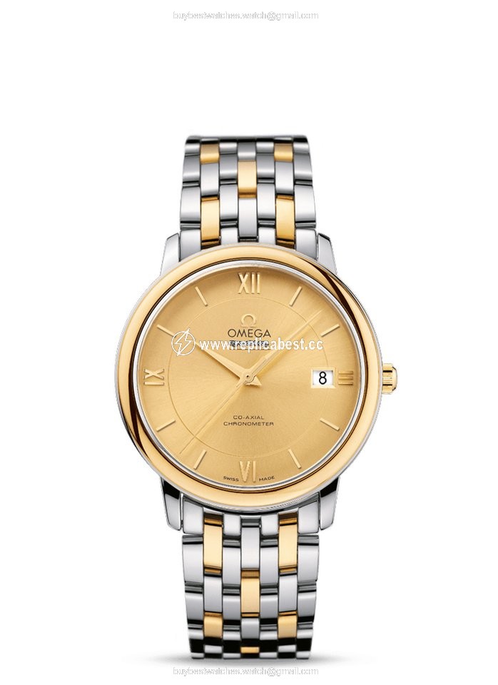 Omega De Ville Prestige Mens watch Unisex Automatic Gold Steel 424.20.37.20.08.001