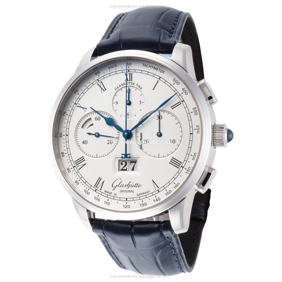 Glashutte Original Senator Chronograph Panorama Date Mens watch Unisex Automatic Platinum 1-37-01-02-03-30