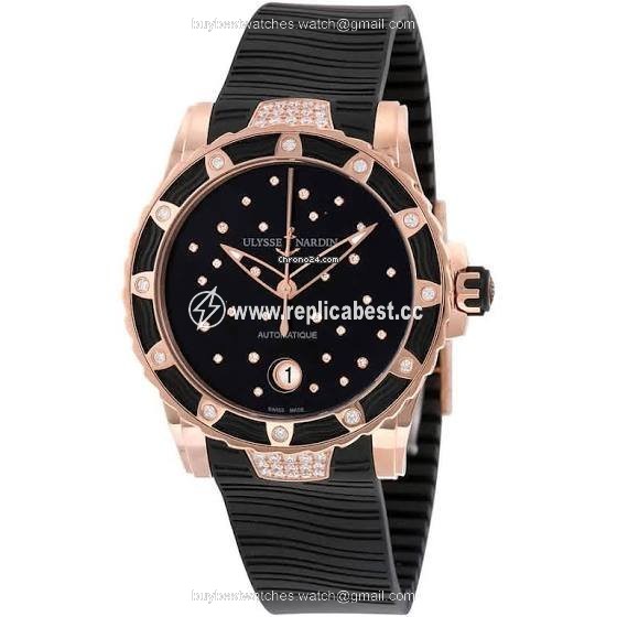 Ulysse Nardin Lady Diver Starry Night Mens watch Unisex Automatic Rose gold 8156-180