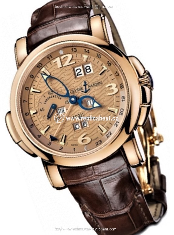 Ulysse Nardin GMT + - Perpetual Mens watch Unisex Automatic Rose gold 322-66