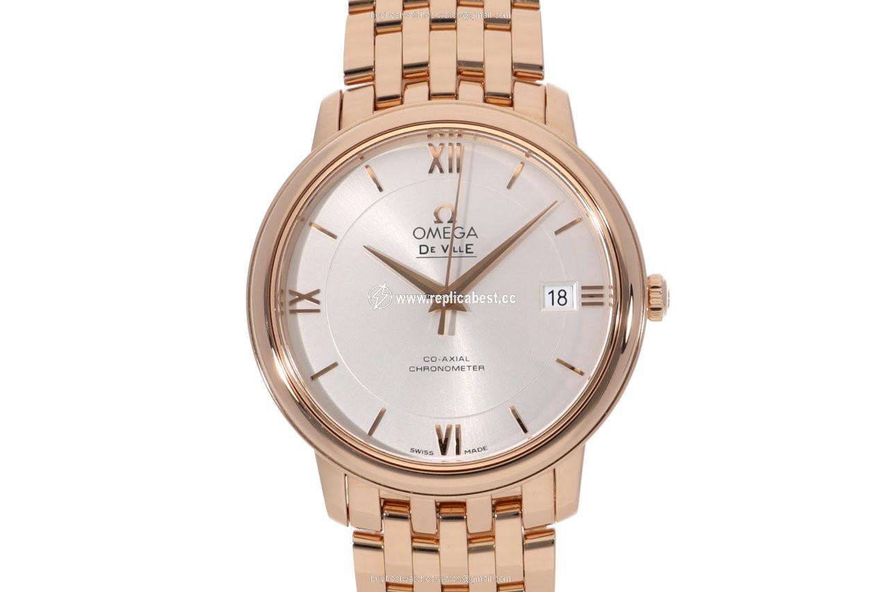 Omega De Ville Prestige Mens watch Unisex Automatic Red gold 424.50.37.20.02.001