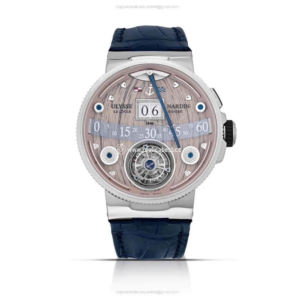 Ulysse Nardin Marine Grand Deck Mens watch Unisex Manual winding White gold 6300-300