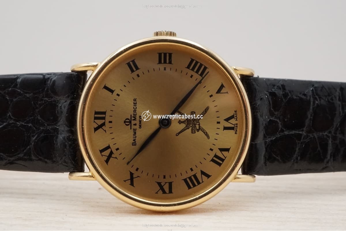 Baume & Mercier Mens watch Unisex Manual winding Yellow gold 35108