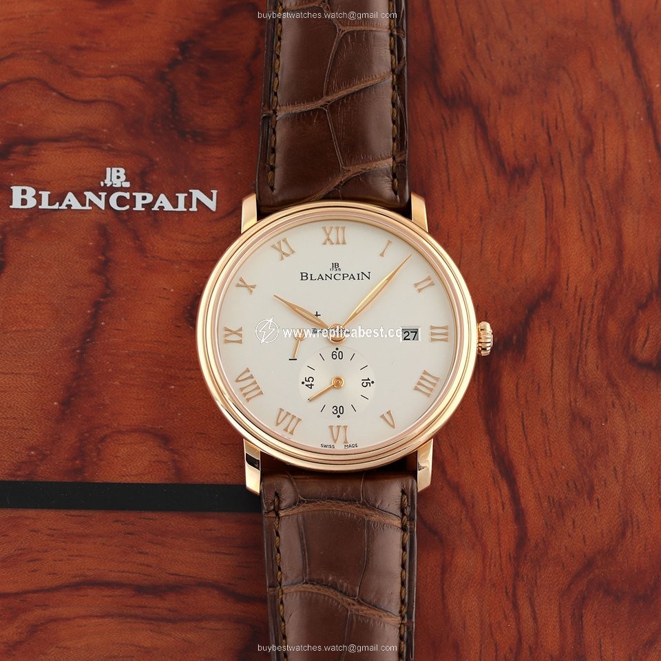 Blancpain Villeret Ultra-Slim Mens watch Unisex Manual winding Rose gold 6606-3642-55b