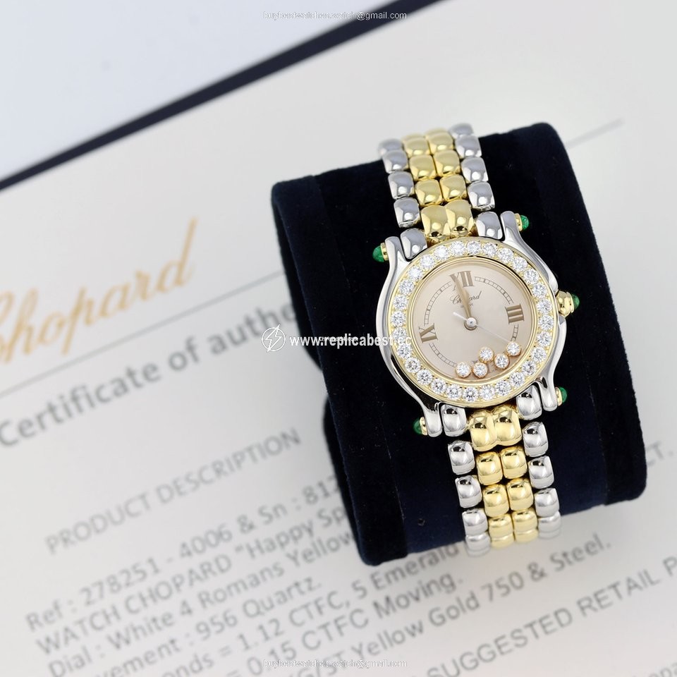 Chopard Happy Sport Womens watch Quartz Gold Steel 27 8251-22 11