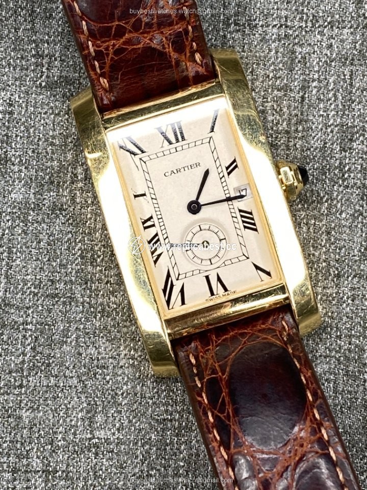 Cartier Tank Americaine Mens watch Unisex Quartz Yellow gold Cartier 890510