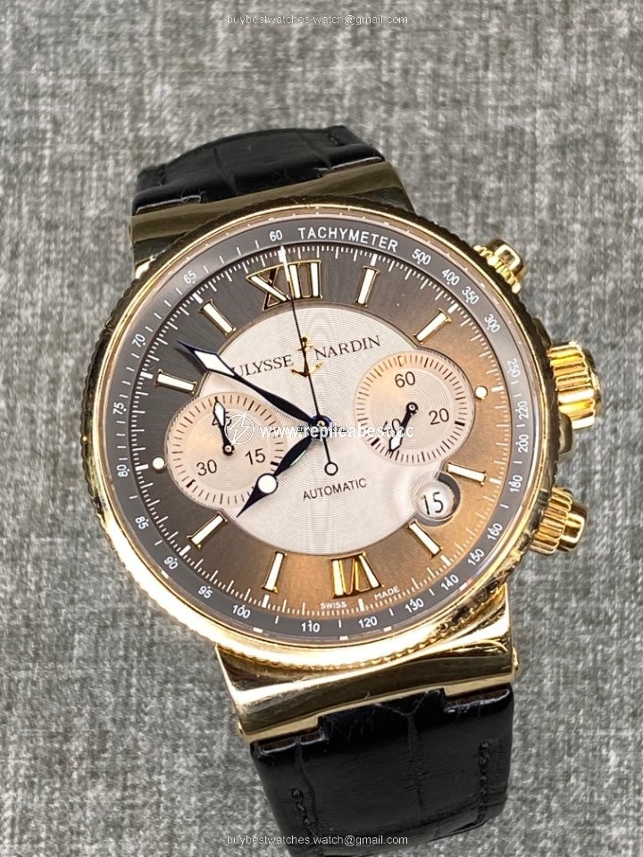 Ulysse Nardin Marine Chronograph Mens watch Unisex Automatic Rose gold 356-66 319