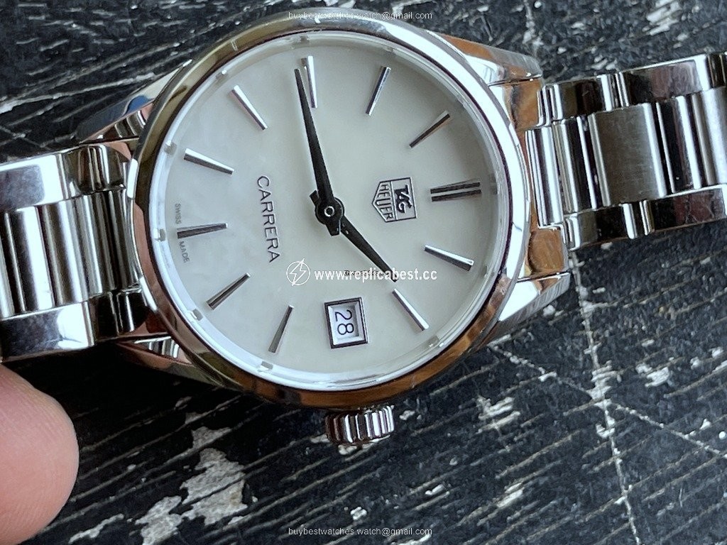 TAG Heuer Carrera Lady Womens watch Quartz Steel TAG Heuer Carrera Quartz White Mother of Pearl Dial Steel Womens Watch WAR1311.BA0778