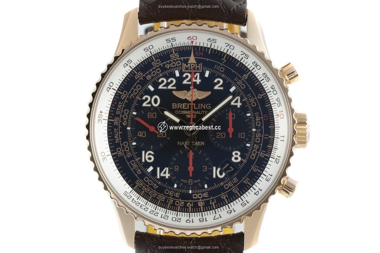 Breitling Navitimer Cosmonaute Mens watch Unisex Manual winding Red gold RB0210