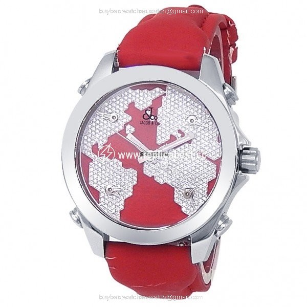 Jacob & Co. Five Time Zone Mens watch Unisex Quartz Steel JC47SR