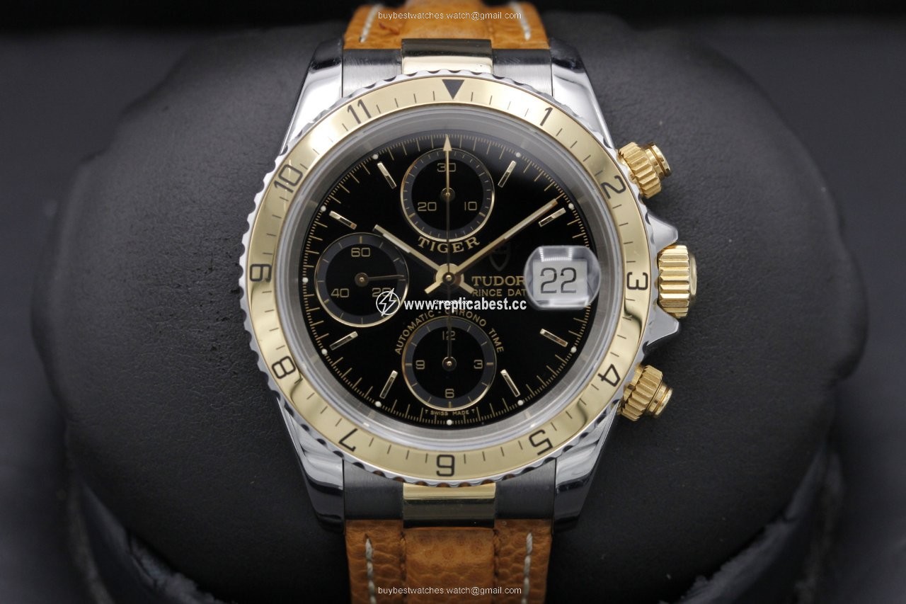 Tudor Tiger Prince Date Gold Steel 79273