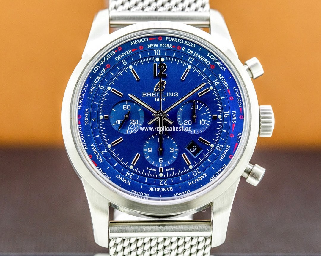 Breitling Transocean Unitime Pilot Mens watch Unisex Automatic Steel AB0510U9 C879