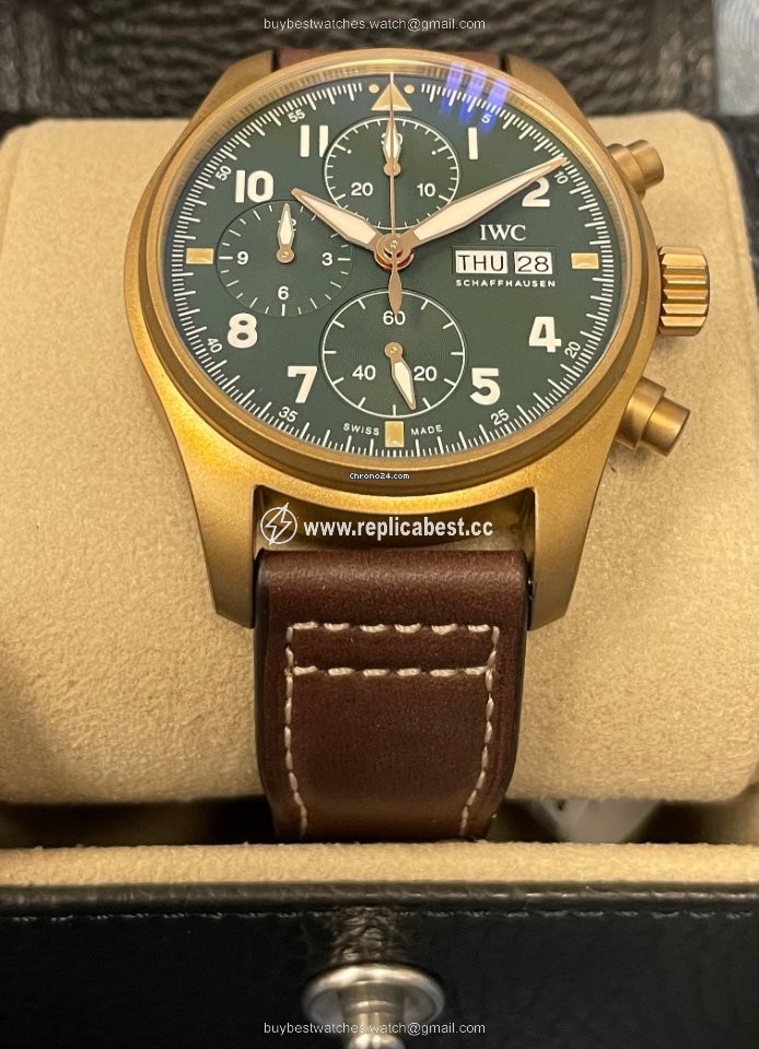 IWC Pilot Spitfire Chronograph Mens watch Unisex Automatic Bronze IW387902