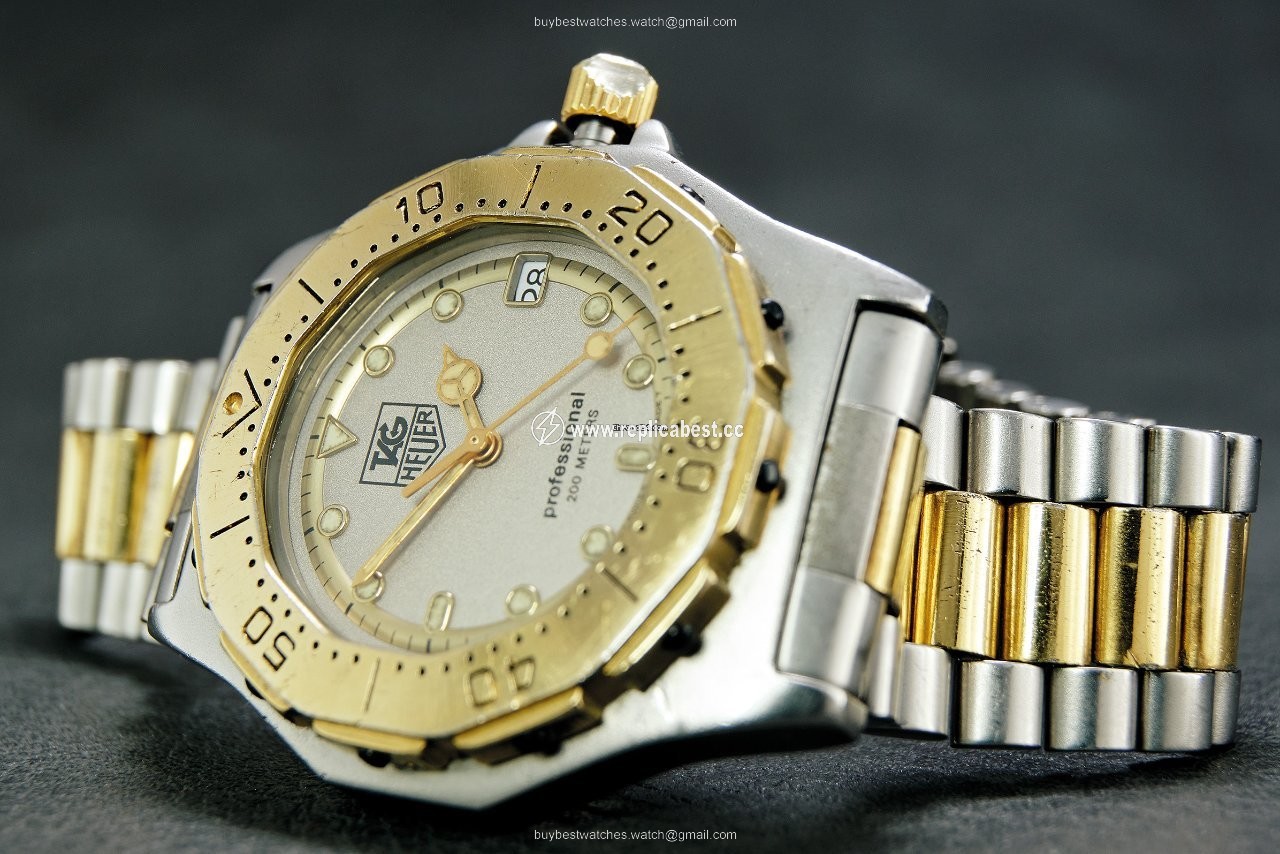 TAG Heuer Mens watch Unisex Quartz Gold Steel Tag Heuer 3000 Professional 200m - 934.213 | 1980s