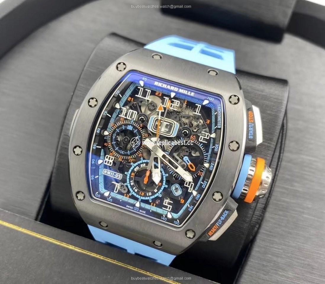 Richard Mille RM 011 Mens watch Unisex Automatic Carbon RM11-05 Automatic Winding Flyback Chronograph Gmt