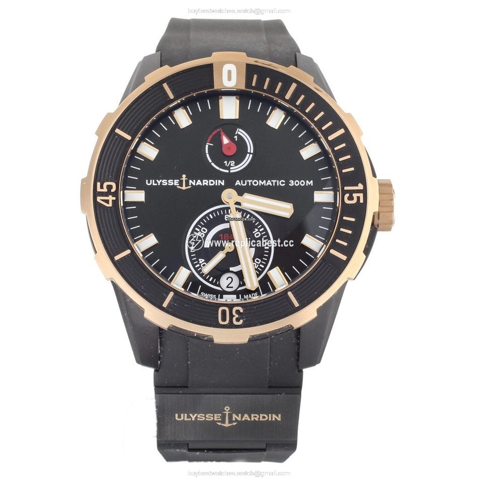 Ulysse Nardin Mens watch Unisex Automatic Titanium 1185-170 BLACK