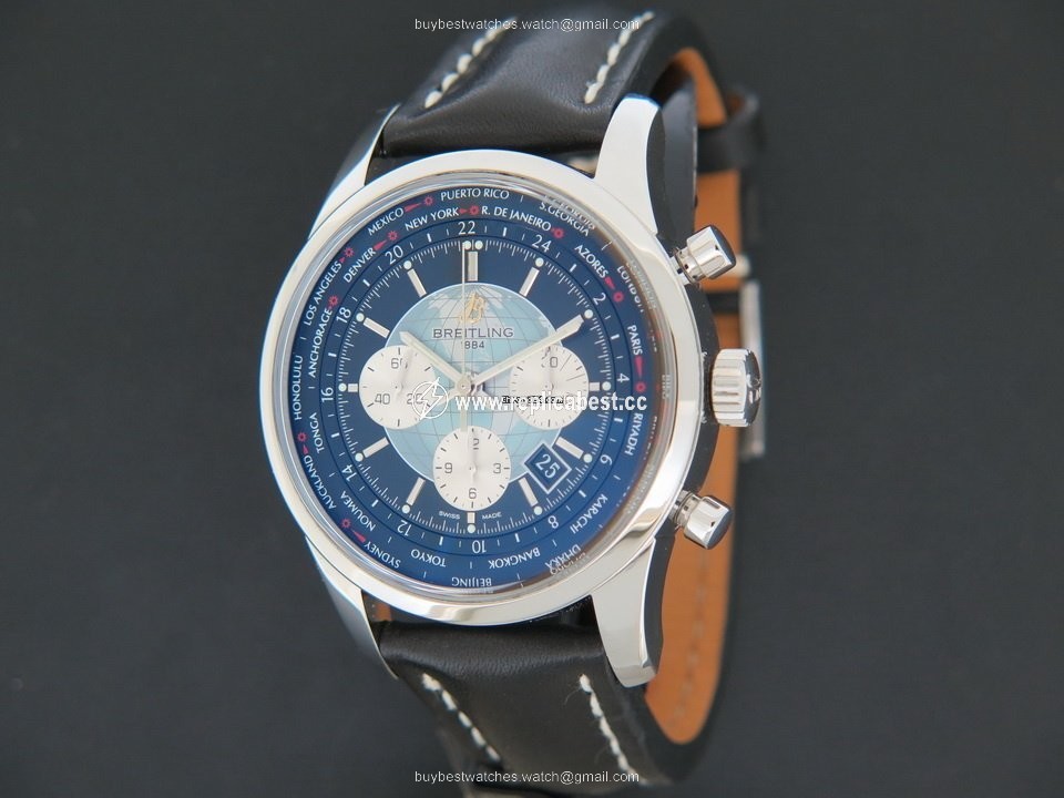 Breitling Transocean Chronograph Unitime Mens watch Unisex Automatic Steel AB0510U4