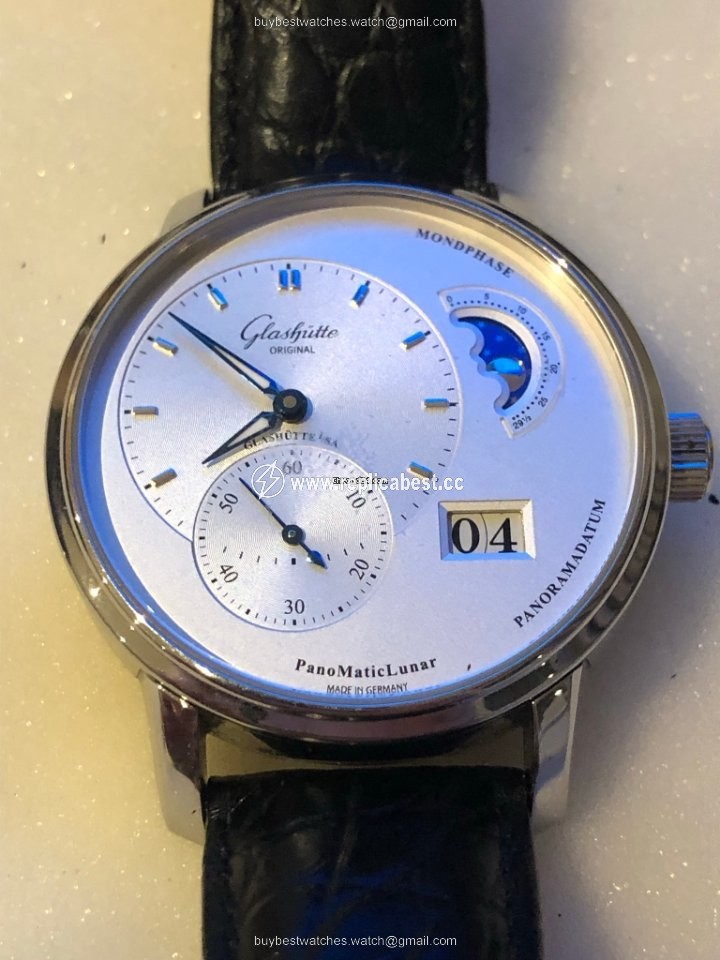 Glashutte Original PanoMaticLunar Mens watch Unisex Automatic Steel 1-90-02-42-32-05