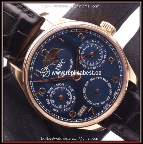 IWC Portuguese Perpetual Calendar Mens watch Unisex Automatic Rose gold IW502220