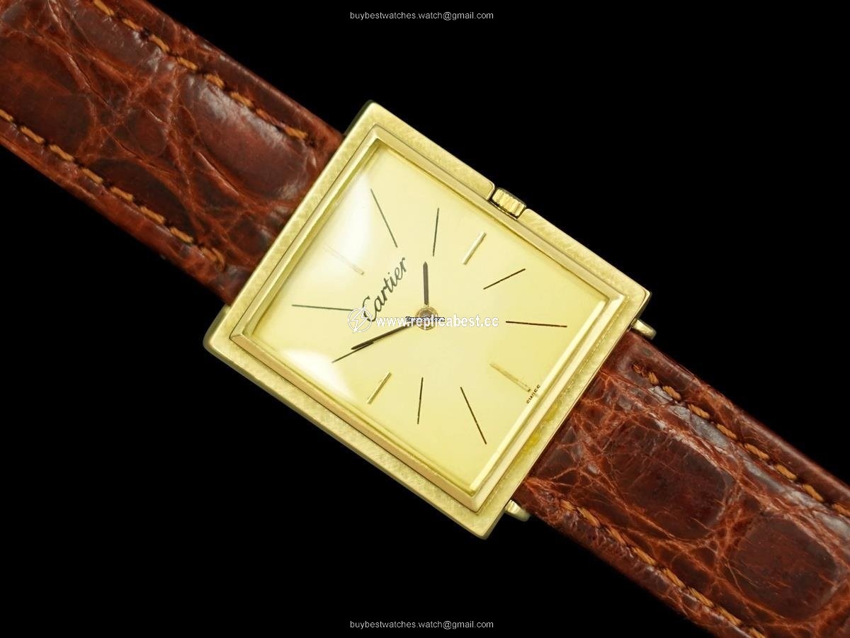 Cartier Mens watch Unisex Manual winding Yellow gold 7974