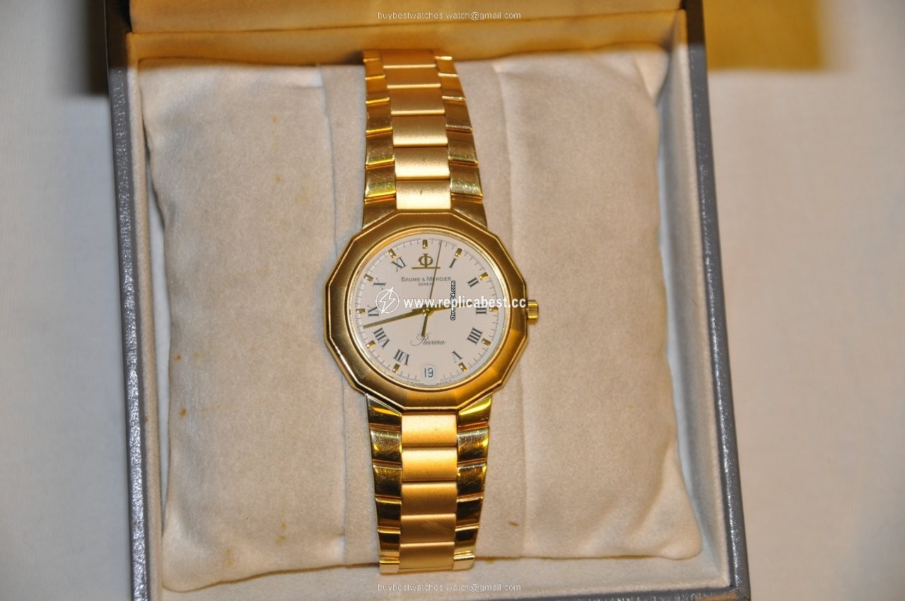 Baume & Mercier Riviera Mens watch Unisex Quartz Yellow gold M0A03182