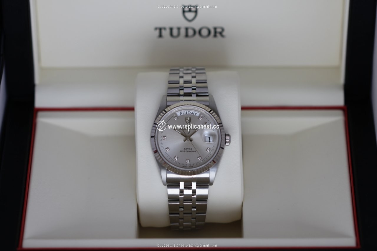 Tudor Prince Date Mens watch Unisex Automatic Steel 76214 Diamonds dial