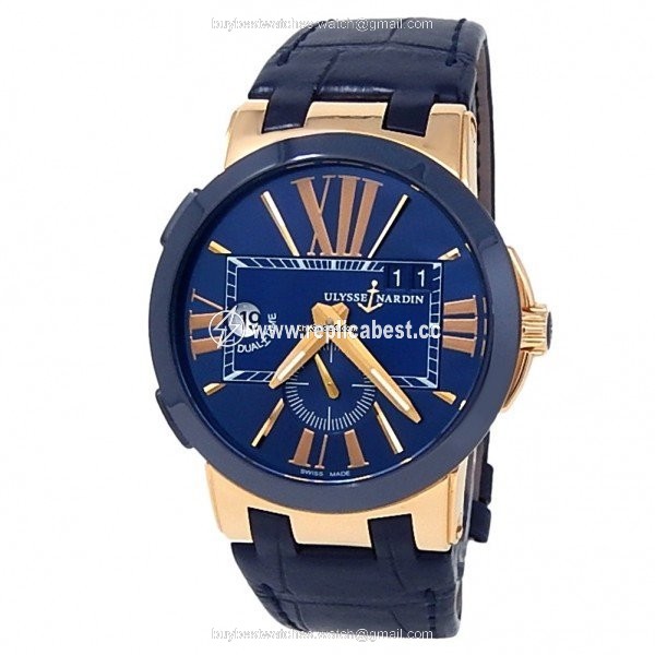 Ulysse Nardin Executive Dual Time Mens watch Unisex Automatic Rose gold 246-00 43