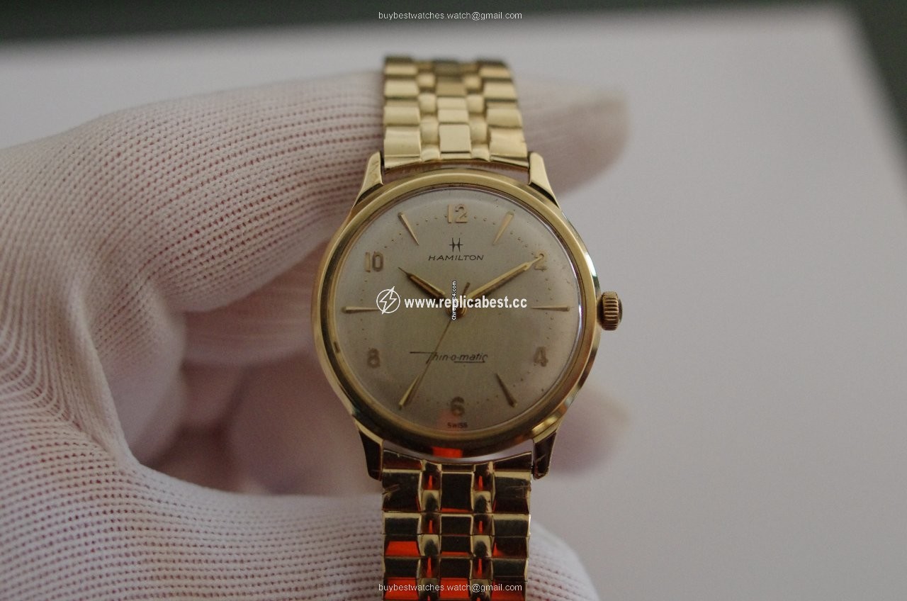 Hamilton Thin-O-Matic Mens watch Unisex Automatic Yellow gold H38435221