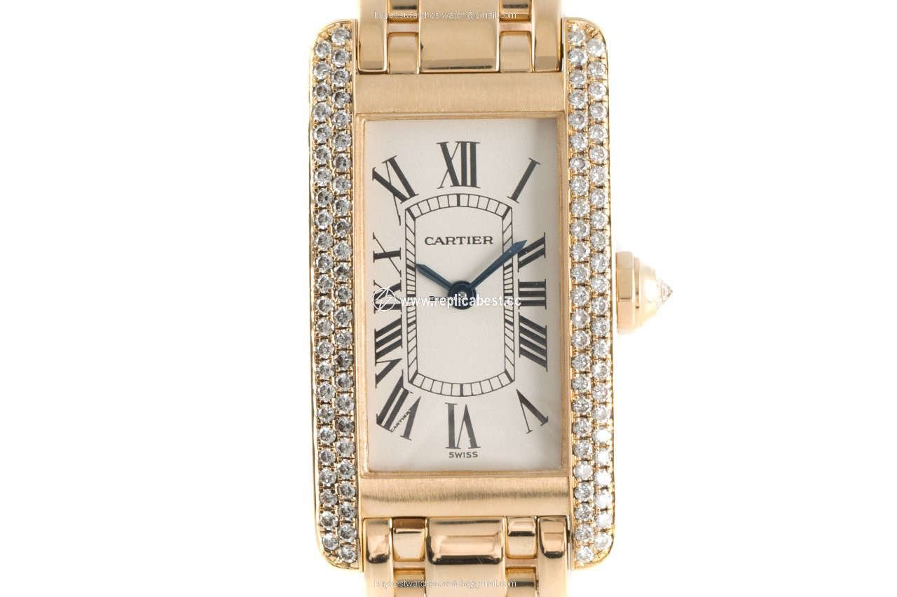 Cartier Tank Americaine Womens watch Quartz Yellow gold 1711 1