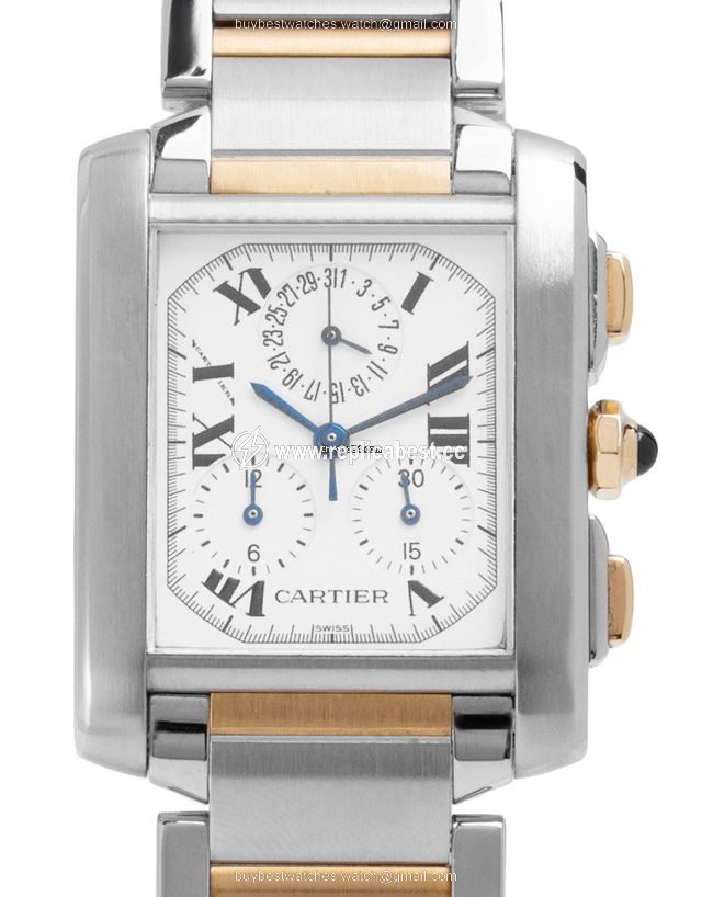 Cartier Tank Francaise Mens watch Unisex Quartz Gold Steel W51004Q4 2303