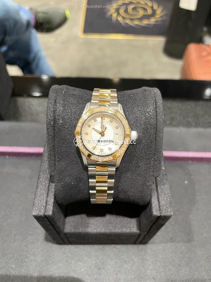 TAG Heuer Aquaracer Lady Womens watch Quartz Gold Steel WAP1452.BD0837