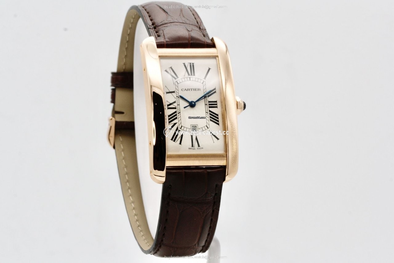 Cartier Tank Americaine Mens watch Unisex Automatic Rose gold 2505