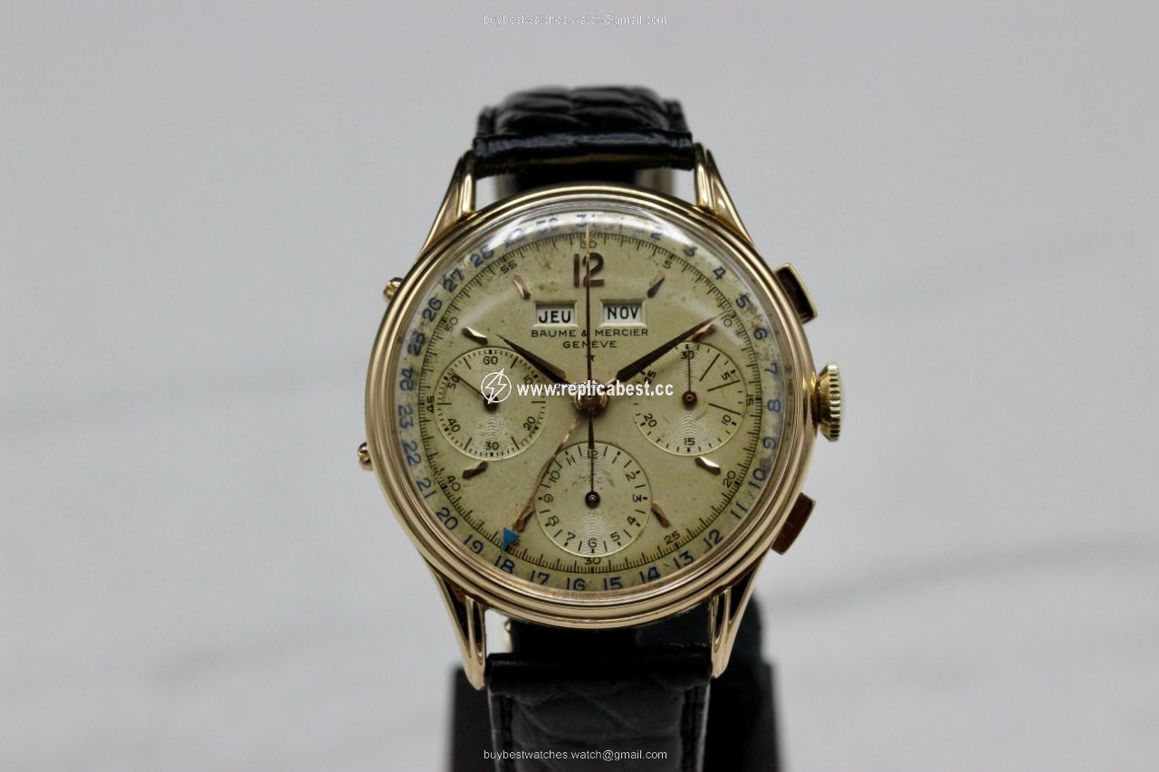 Baume & Mercier Mens watch Unisex Manual winding Yellow gold 128958