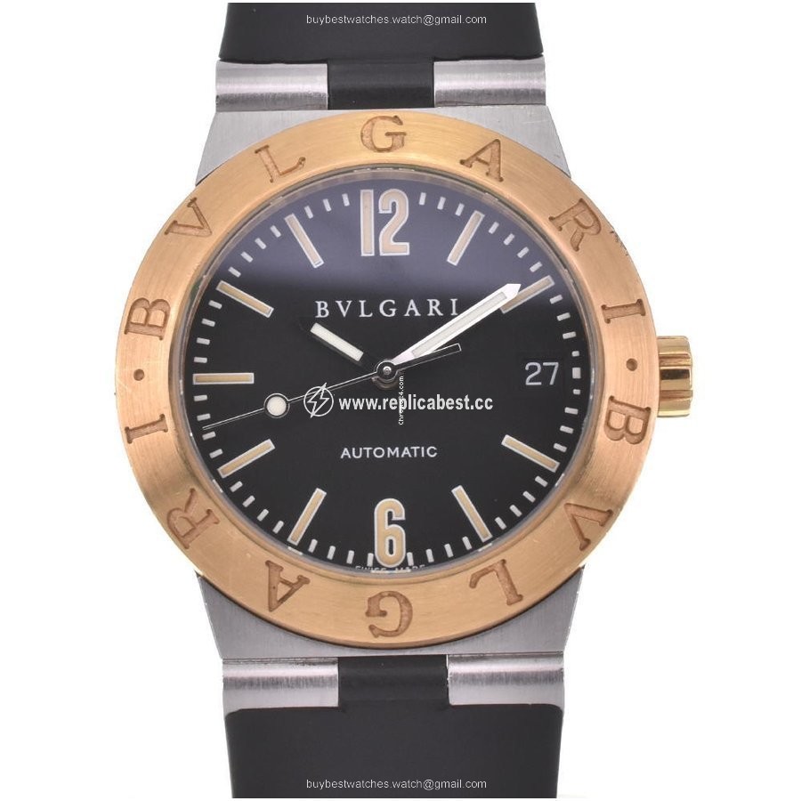 Bulgari Diagono Mens watch Unisex Automatic Gold Steel LC35SG