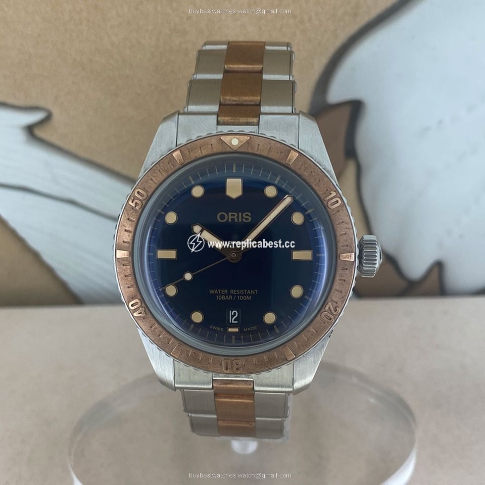 Oris Divers Sixty Five Automatic Gold Steel 01 733 7707 4355