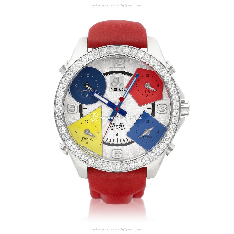 Jacob & Co. Five Time Zone Mens watch Unisex Quartz Steel JC-1
