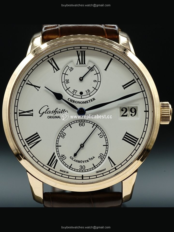 Glashutte Original Senator Chronometer Mens watch Unisex Manual winding Rose gold 1-58-01-02-05-30