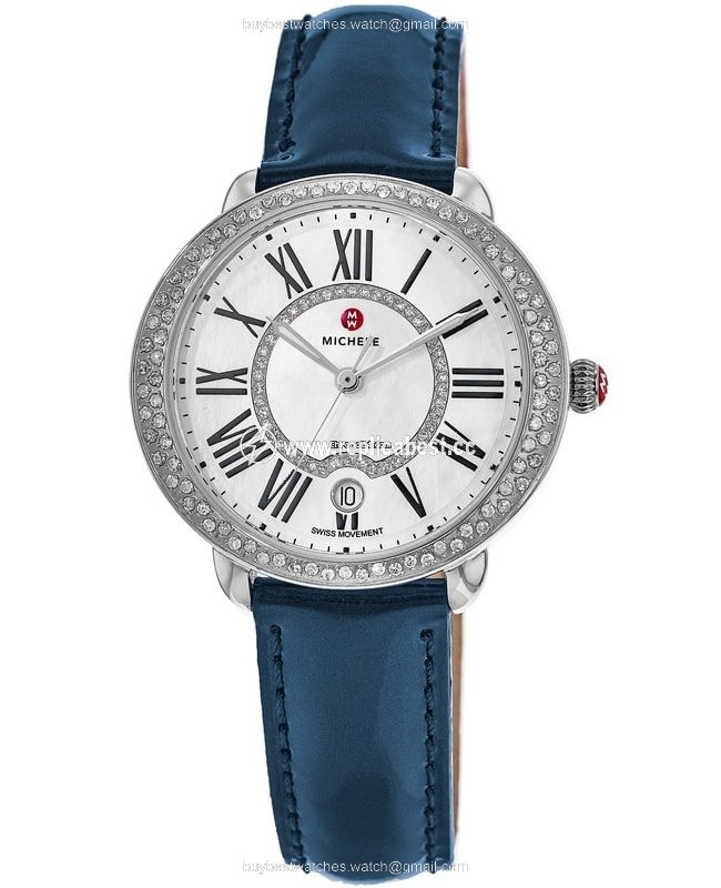 Michele Serein Womens watch Quartz Steel MWW21B000030-BLUE PATENT