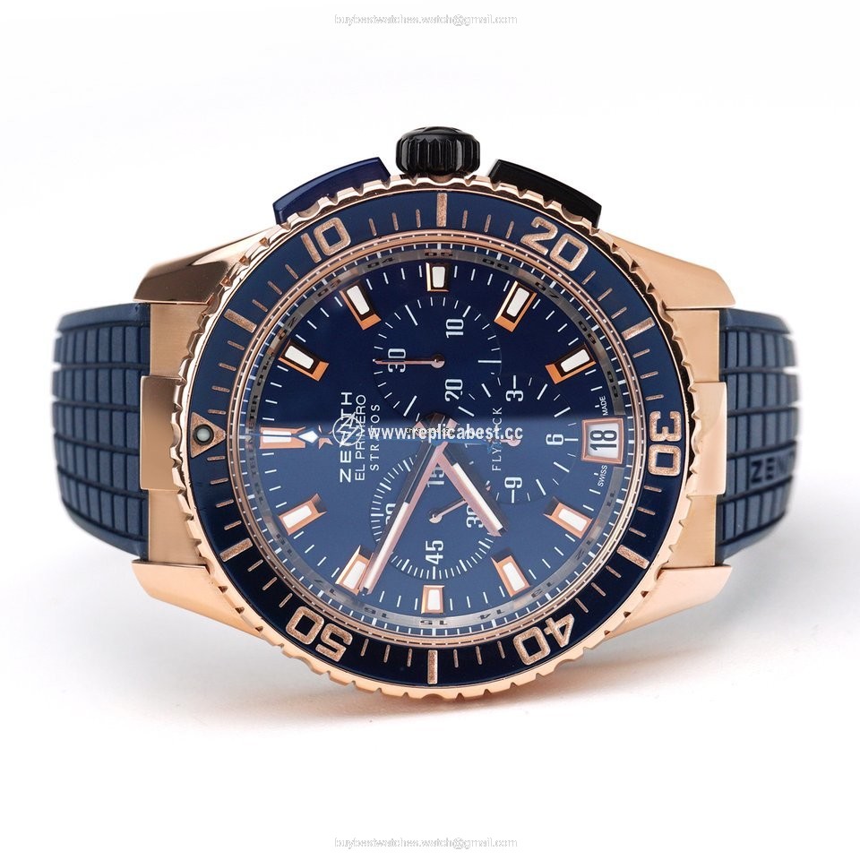 Zenith El Primero Stratos Flyback Mens watch Unisex Automatic Rose gold 86.2061.405 57.R514