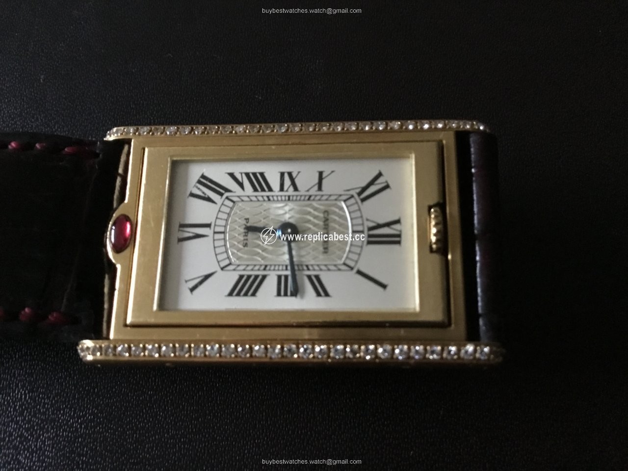 Cartier Mens watch Unisex Quartz Yellow gold 2480