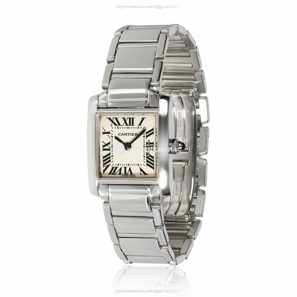 Cartier Tank Francaise Womens watch Quartz White gold W50012S3