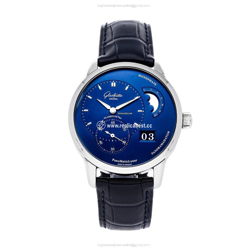 Glashutte Original PanoMaticLunar Mens watch Unisex Automatic Steel 90-02-46-32-35
