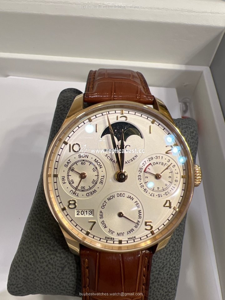 IWC Portuguese Perpetual Calendar Mens watch Unisex Automatic Rose gold IW502213